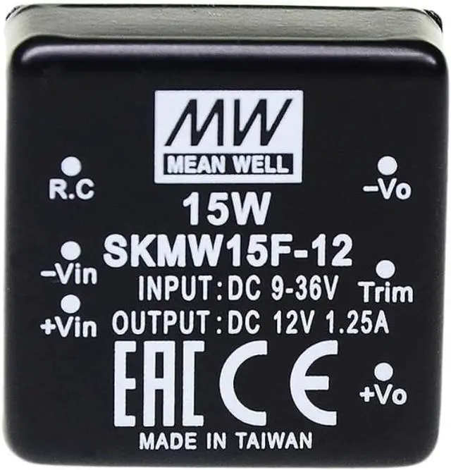 Alt view image 2 of 5 - Mean Well DKMW Power Supply Converter DKMW15F-15 15W 500mA