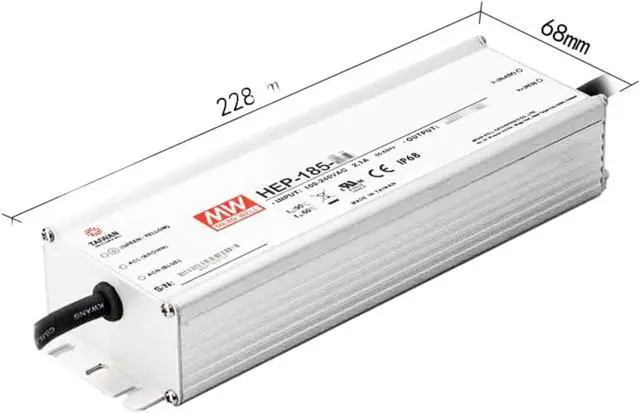 Alt view image 2 of 5 - Mean Well HEP 185W 3.9A LED Driver HEP-185-48A AC-DC Single Output Industrial Switching Power Supply Converter Transformer with IP65 PFC Output Current and Voltage Adjustable
