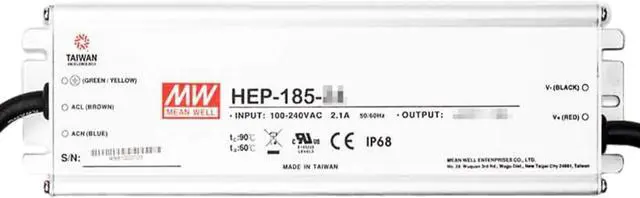 Alt view image 3 of 5 - Mean Well HEP 185W 3.9A LED Driver HEP-185-48A AC-DC Single Output Industrial Switching Power Supply Converter Transformer with IP65 PFC Output Current and Voltage Adjustable