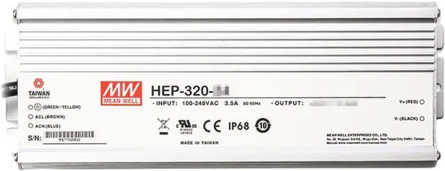 Alt view image 3 of 5 - Mean Well HEP 320W 6.7A LED Driver HEP-320-48A AC-DC Single Output Industrial Switching Power Supply Converter Transformer with IP65 PFC Output Current and Voltage Adjustable