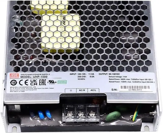 Alt view image 3 of 4 - Mean Well UHP 1500W 3.95A Switching Power Supply UHP-1500-380E AC/DC Slim Type Enclosed Power Supply Driver Converter Transformer with PFC /0.4A Auxiliary Power Output