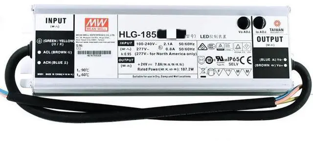 Main image of Mean Well HLG LED Driver HLG-185H-24 185W 7.8A