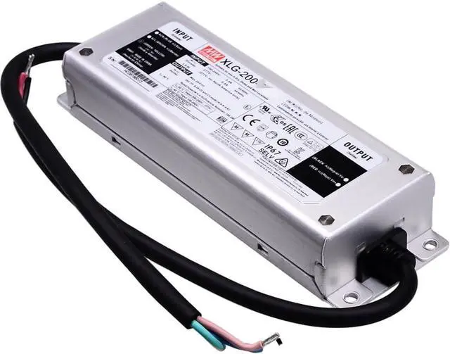 Alt view image 3 of 5 - Mean Well XLG 200W 3500mA LED Driver XLG-200-H-AB Switching Power Supply Converter Transformer with IP67 PFC Function 3 in 1 Dimming Io adj by Potmeter Metal House Wire Leads