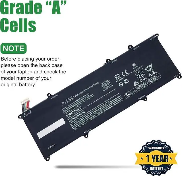 Alt view image 3 of 5 - EP04XL Laptop Battery Replacement for HP Elite Dragonfly G1 2019 G2 2020 Series Notebook HSTNN-IB8Y L52448-1C1 Black 7.7V 56.2Wh 7000mAh