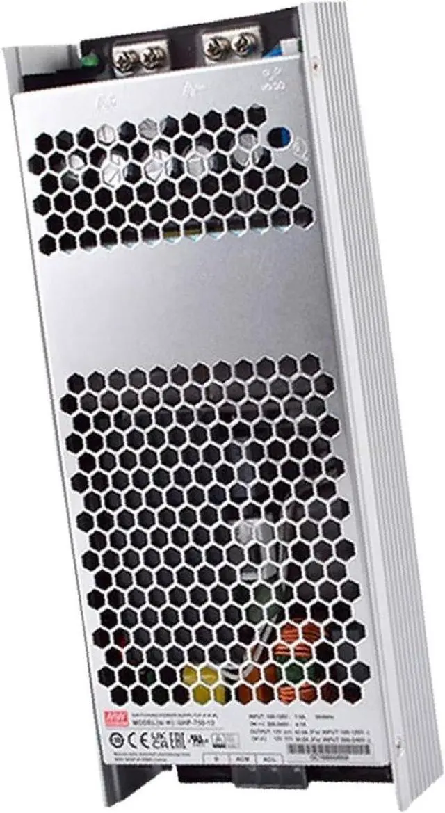 Main image of UHP-720 720W Industrial Switch Mode Power Supply, 12V 60A Output, -22°F to 158°F Operating Range, 93.5% Efficiency, Natural Convection Cooled, UL/TUV/CB/CE Certified