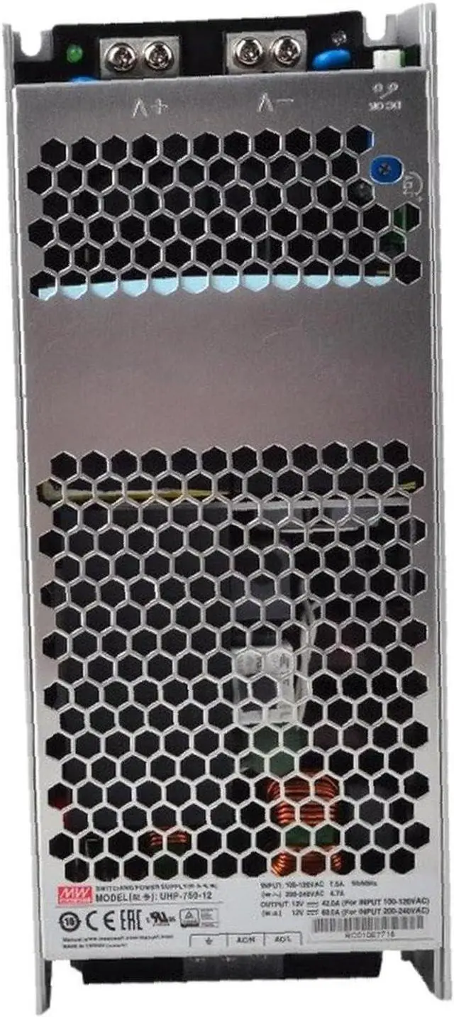 Alt view image 2 of 4 - UHP-720 720W Industrial Switch Mode Power Supply, 12V 60A Output, -22°F to 158°F Operating Range, 93.5% Efficiency, Natural Convection Cooled, UL/TUV/CB/CE Certified