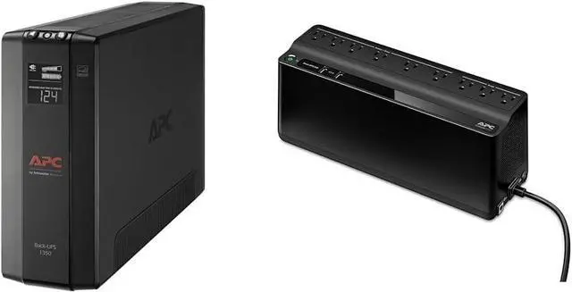 Main image of APC UPS 1350VA UPS Battery Backup and Surge Protector, BX1350M Backup Battery Power Supply & UPS Battery Backup and Surge Protector, 850VA Backup Battery Power Supply, BE850G2 Back-UPS
