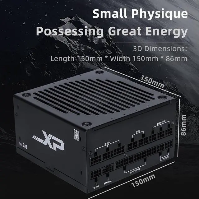 Alt view image 4 of 7 - SAMA PC Power Supply, XP1200W Fully Modular PSU Platinum 80+, 12VHPWR PSU, ATX3.0&PCIE5.0 Gaming PSU, 120mm Silent FDB Fan, 1200W PSU Supply for 3090Ti 4070Ti 4080 4090