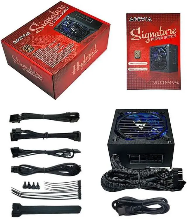 Alt view image 7 of 7 - Apevia ATX-SN900 Signature 900W 80+ Bronze Certified Active PFC ATX Semi-Modular Gaming Power Supply