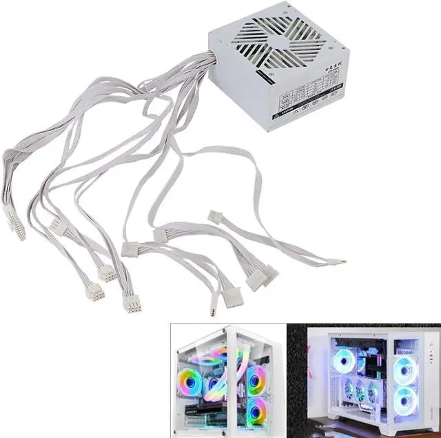 Alt view image 2 of 7 - 750W 12CM Double CPU Cooling Fan 110-264V Video Game Computer Power Supply Gaming PC Power Supply Computer Mining