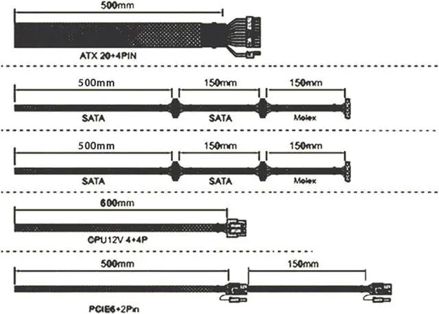 Alt view image 3 of 7 - Computer Power Unit with Quiet 12CM Fan Color Lights Hydraulics Bearing Enhances Cooling PC Power Supply 650W-850W