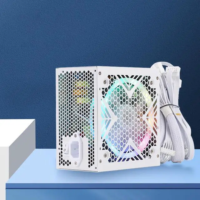 Alt view image 5 of 7 - Computer Power Unit with Quiet 12CM Fan Color Lights Hydraulics Bearing Enhances Cooling PC Power Supply 650W-850W