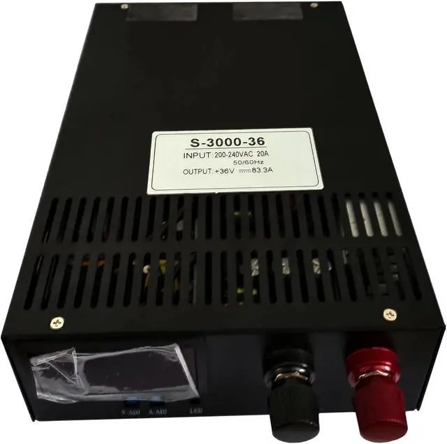 Alt view image 7 of 7 - 1000W 1500W 2000W 3000W High Power Switching Power Supply AC To 12V 24V 36V 48V AC Supply Adjustable With Display Transformer for Computer Lab, LED Strip Light and So on(S-2000W -12V)