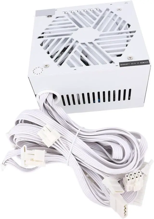 Alt view image 4 of 7 - 600W Power Supply, Computer Modular Power Supply with 120mm Fan, Smart Temperature Control, Continuous Gaming PSU for ATX Desktop Case