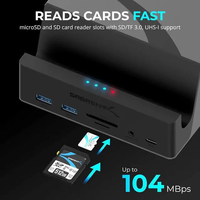 Alt view image 4 of 7 - SABRENT USB-C Universal Laptop Docking Station, Dual Monitor Displaylink Dock for Laptops, Ultrabooks, Chromebooks, MacBooks, iPads, Tablets & Smartphones (DS-UICA)