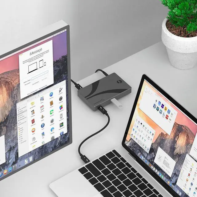 Alt view image 7 of 7 - SABRENT Thunderbolt 4 Hub Computer Accessories, USB C Hub Powered USB, Thunderbolt, USB Port Hub for Mac mini M1, Dual 4K 60Hz or 4K 144Hz, 5K 6K 8K 60Hz DSC, 40Gbps Dock