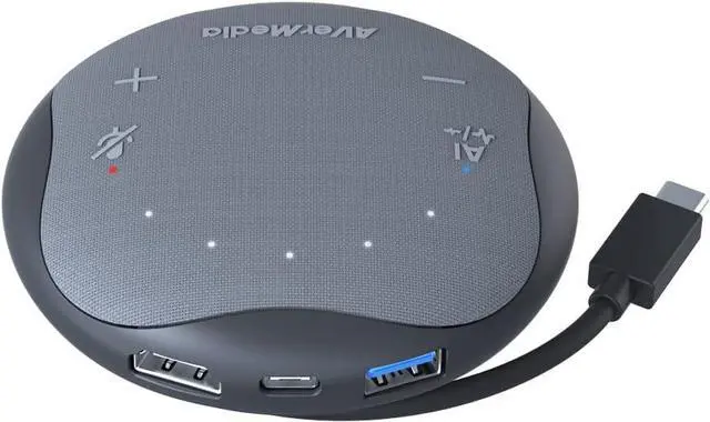 Main image of Pocket Speakerphone AS315 Works with Zoom and Teams, USB-C Docking Station, USB Hub, Portable Conference Speaker and Microphone, AI Noise Reduction