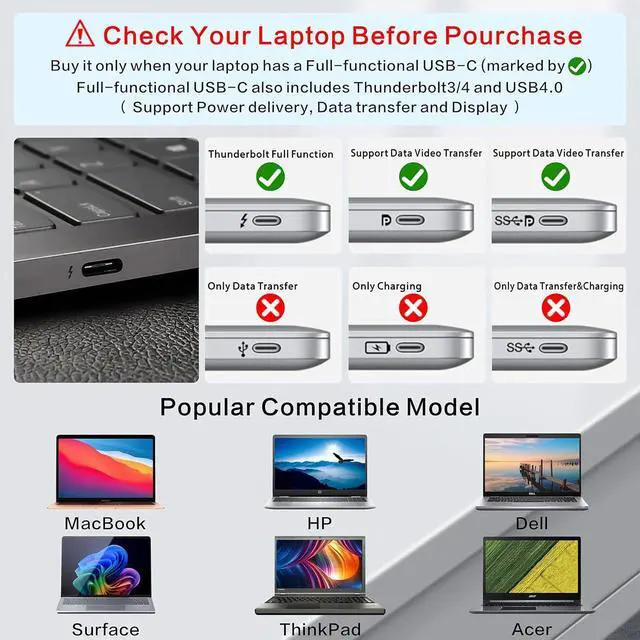 Alt view image 6 of 7 - Laptop Docking Station for MacBook Pro/Air/Dell/HP/Surface HC 11-in-1 USB C Hub 360°Rotatable Laptop Stand with USB Hub 4K HDMI USB 3.0 PD100W 3.5mm Audio Jack RJ 45 TF/SD Reader Universal Laptop Dock