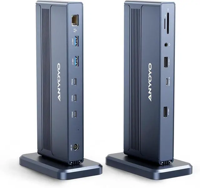 Main image of ANYOYO Thunderbolt Docking Station Dual Monitor,13-in-1 MacBook Pro Laptop Docking Station for 8K 60 & Dual 4K60, USB 3.2 10Gbps,1000Mbps Ethernet PD 120 W SD/TF 4.0 Dock for Mac M1/M2/M3/M4 Pro/Max