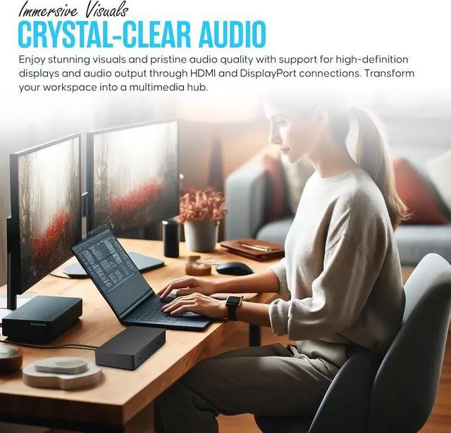 Alt view image 6 of 6 - Koncept SVS-00001/1917 for Microsoft Replacement - Surface Dock 2 Surface Pro Docking Station with USB-C to C Cable & 199W - Compatible for Surface Pro 4/5/6/7, Surface Book 2/3,