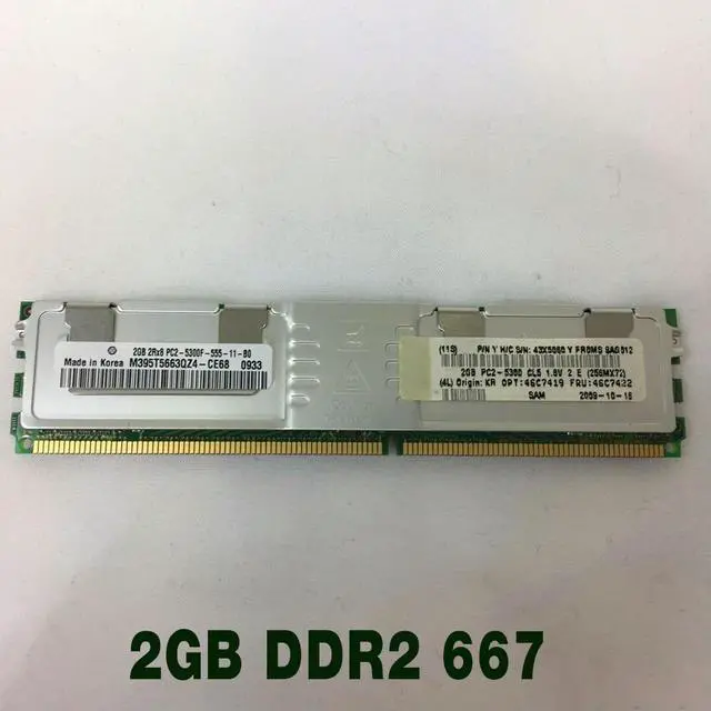 Alt view image 5 of 7 - 1 pcs For RAM X3550 X3400 46C7422 43X5060 46C7419 FB-DIMM Server Memory Fast Ship 2GB DDR2 667
