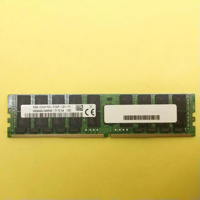Alt view image 7 of 7 - 1 pcs 32GB HMA84GL7AMR4N-TF 32G 4DRX4 DDR4 PC4-2133P LRDIMM ECC For SK Hynix Memory RAM