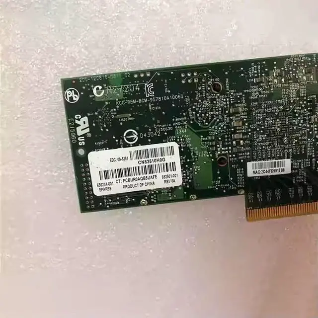Alt view image 4 of 6 - For bcm57810s 652503-B652503-B21 10 Gigabit Network Card With Dual Electrical Ports 656244-001 NC530SFP