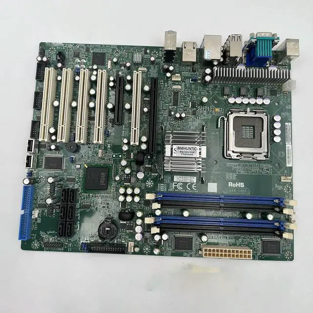 Alt view image 6 of 7 - Server Motherboard For C2SBC-Q LGA775 5*PCI Good