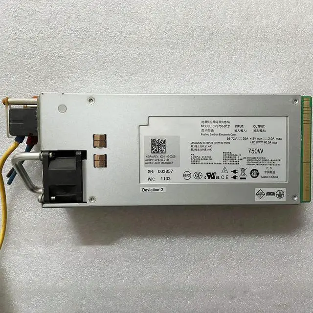 Alt view image 7 of 7 - For R510 R910 DC 750W Server Power Supply 6GTF5 06GTF5 CPS750-D121