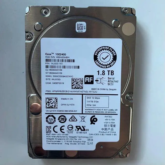 Alt view image 4 of 4 - For ST1800MM0159 1.8T 10K 2.5" SAS 12G 0JY57X Hard Disk