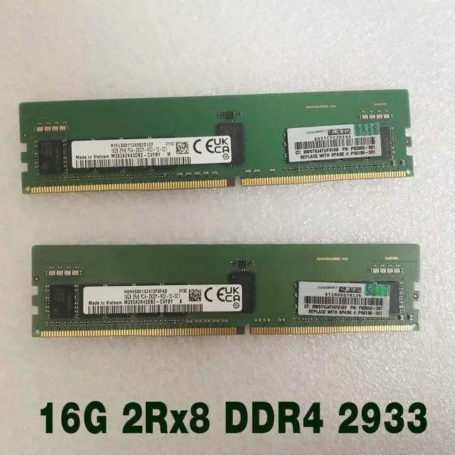 Main image of 1pcs For RAM P00922-B21 P03050-091 P06188-001 16GB Memory 16G 2Rx8 DDR4 2933
