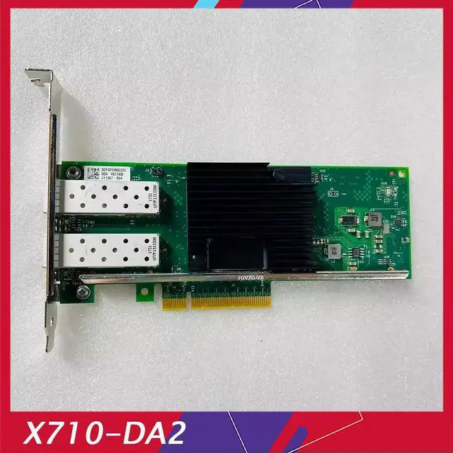 Alt view image 3 of 4 - For 10 Gigabit network card With Double Electrical Ports With security blue label X710-DA2 X710-DA2BLK