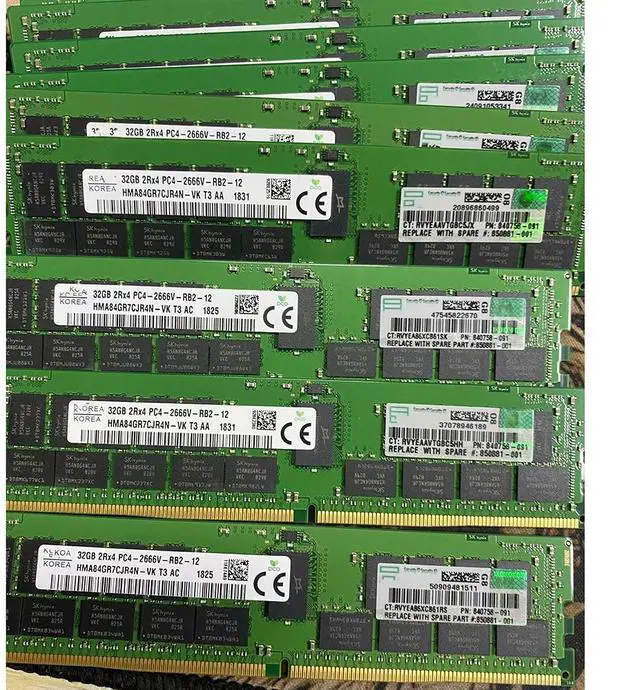 Alt view image 3 of 4 - 1 Pcs 32GB For 815100-B21 840758-091 850881-001 PC4-2666V 32G Server Memory Gen9 G10