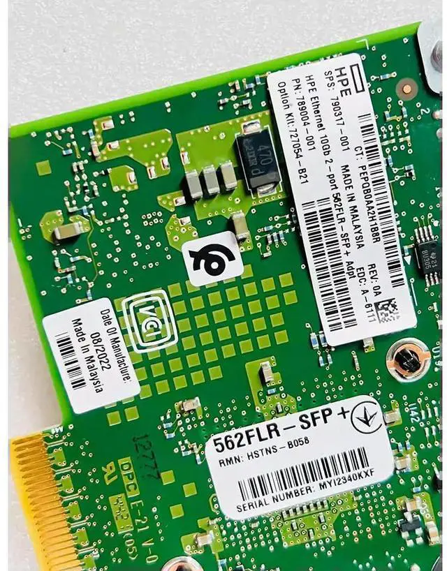 Alt view image 4 of 4 - For 10 Gigabit Network Card With Dual Electrical Ports 727054-B21 89004-001 790317-001 562FLR-SFP+