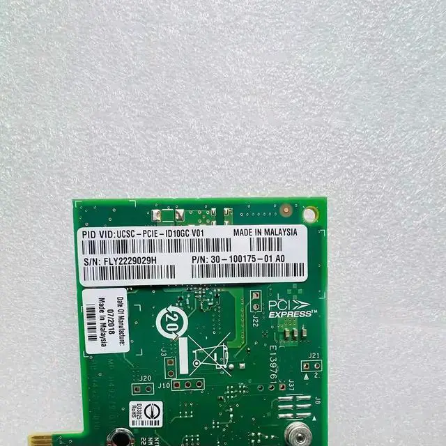 Alt view image 3 of 3 - For V01 30-100175-01 X550-T2 10 Gigabit Network Card With Dual Electrical Ports UCSC-PCIE-ID10GC
