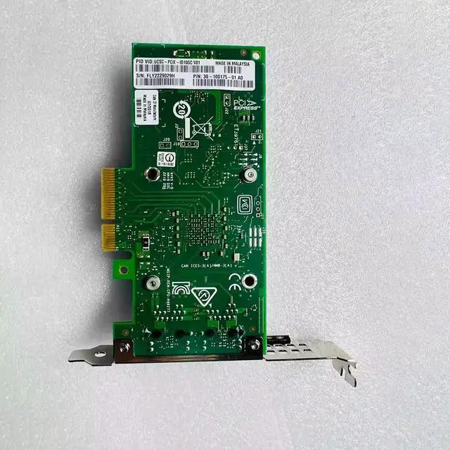 Alt view image 2 of 3 - For V01 30-100175-01 X550-T2 10 Gigabit Network Card With Dual Electrical Ports UCSC-PCIE-ID10GC