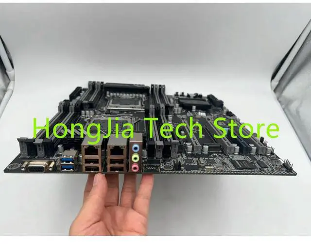 Alt view image 3 of 4 - For Dual CPU Socket Motherboard LGA2011 DDR3 Video Output 2 Gigabit Ethernet Ports X79-16D