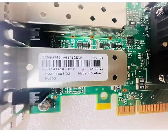 Alt view image 4 of 4 - For 10G/25G 10 Gigabit Network Card With Dual Electrical Ports 0W79Y8 BCM57414