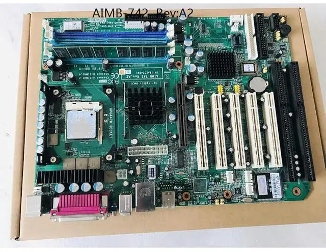 Alt view image 3 of 4 - Industrial Computer Mainboard With 2 Isa Slots For Advantech AIMB-742 AIMB-742VE A2