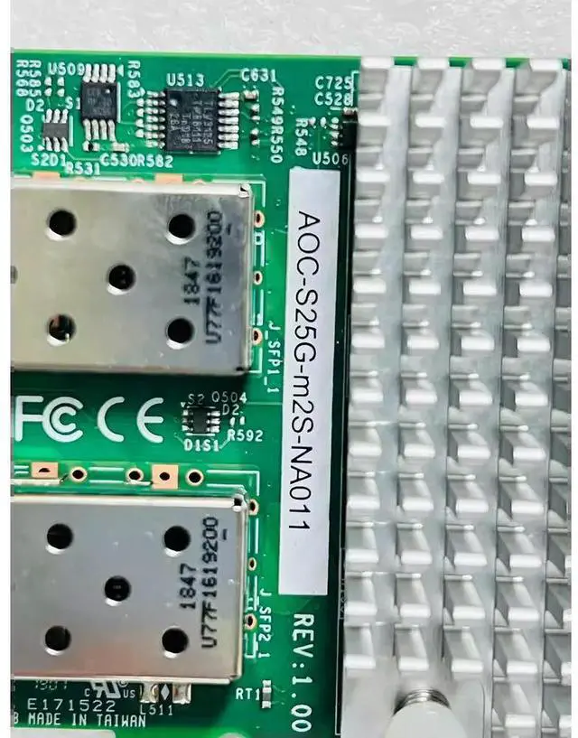 Alt view image 4 of 4 - For cx-4 Gigabit Network Card With Dual Electrical Ports 25g SFP +Mellanox AOC-S25G-M2S-NA011 AOC-S25G-M2S