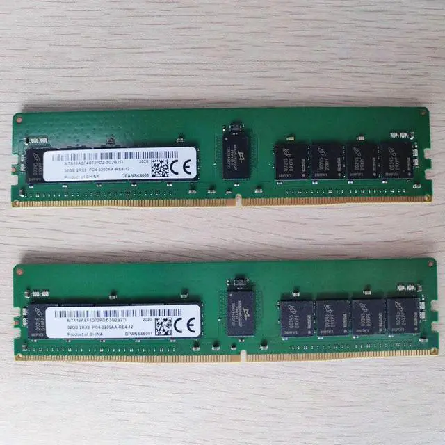 Alt view image 6 of 6 - 1Pcs MTA18ASF4G72PDZ-3G2B2 For MT RAM 32G 32GB 2RX8 PC4-3200AA DDR4 3200 ECC REG Server Memory
