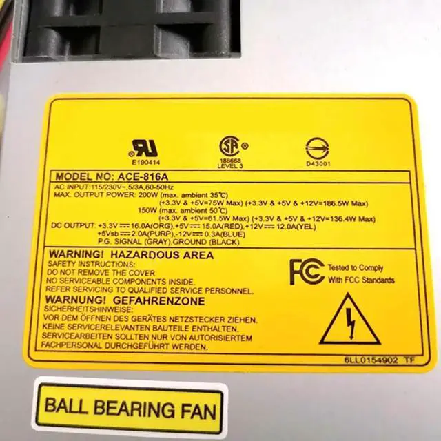 Alt view image 4 of 6 - Industrial Power Supply For IEI ACE-816A 1U 200W ACE-816A-RS Works ly Fast Ship