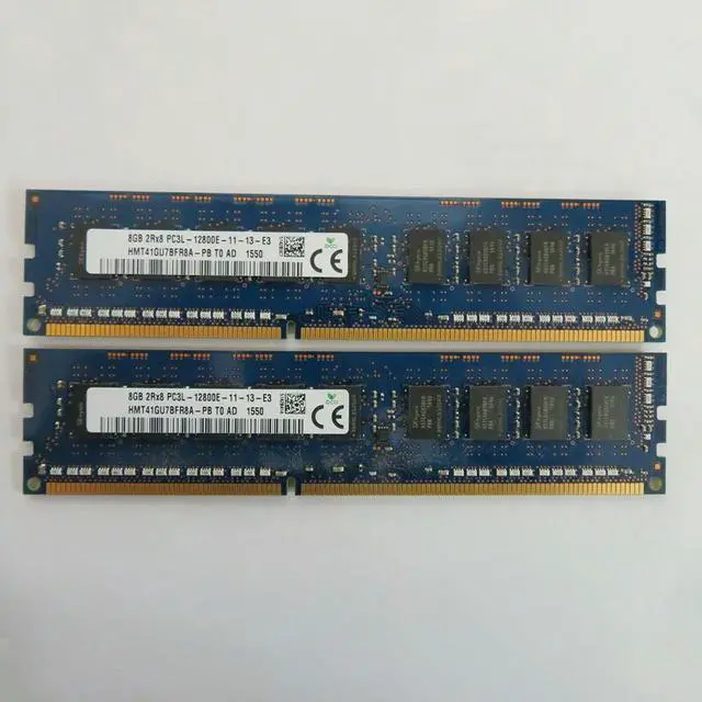Alt view image 6 of 6 - 2PCS 8GB DDR3L 1600MHz ECC RAM For SK Hynix HMT41GU7BFR8A-PB or HMT41GU7AFR8A-PB Server Memory