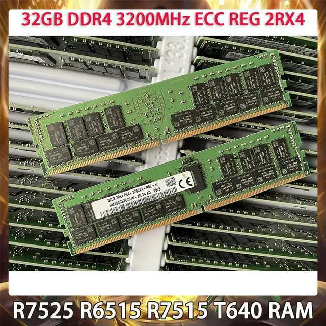 Main image of 32GB DDR4 3200MHz ECC REG 2RX4 RAM For R7525 R6515 R7515 T640 Server Memory