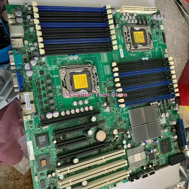 Alt view image 3 of 3 - Server Motherboard Xeon Processor 5600/5500 Series DDR3 For X8DTN+