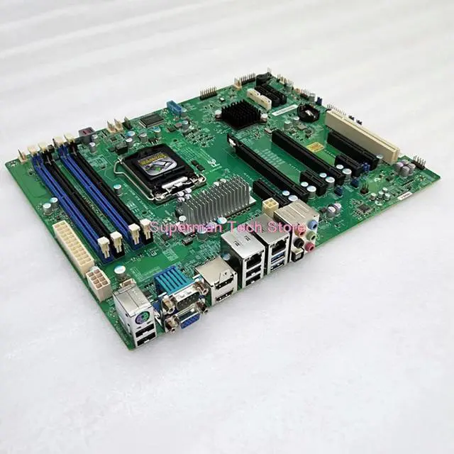 Alt view image 3 of 3 - Motherboard LGA1155 DDR3 Xeon E3-1200 v2 Series Core i7/i5/i3 (non-ECC UDIMMs Only) Processors For X9SAE-V