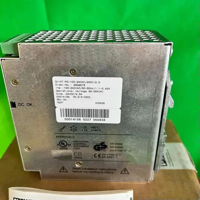 Alt view image 3 of 3 - 2938578 QUINT-PS-100-240AC/24DC/2.5 QUINT POWER 24VDC/2.5A Switching Power Supply
