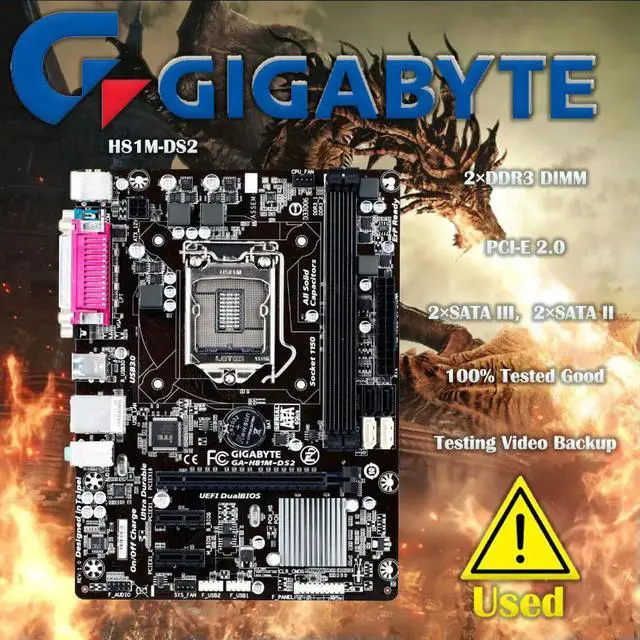 Main image of GA-H81M-DS2 Motherboard For H81 DDR3 USB3.0 16GB A 1150 H81M DS2 Desktop Mainboard Systemboard