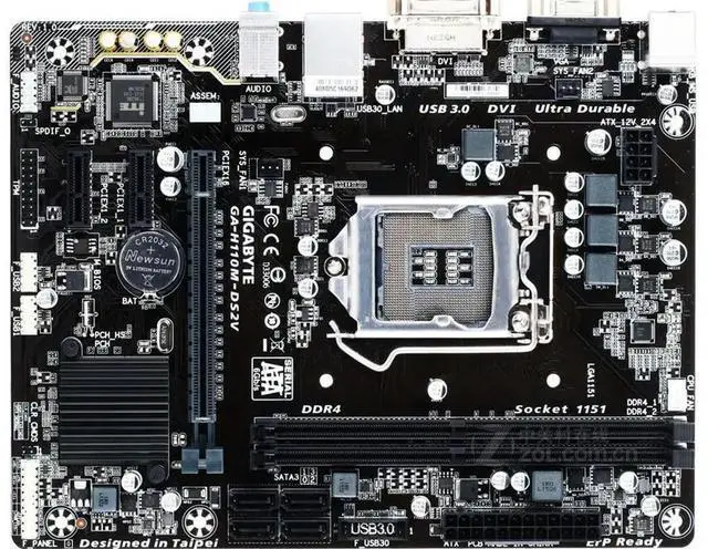 Main image of GA-H110M-DS2V  Motherboard H110M-DS2V Socket A 1151 DDR4 USB3.0 SATA3 PCI-E3.0