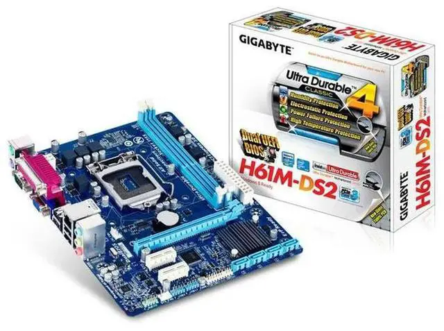 Main image of Full GA H61M DS2 Desktop Motherboard H61 Socket A 1155 i3 i5 i7 DDR3 16G uATX UEFI BIOS